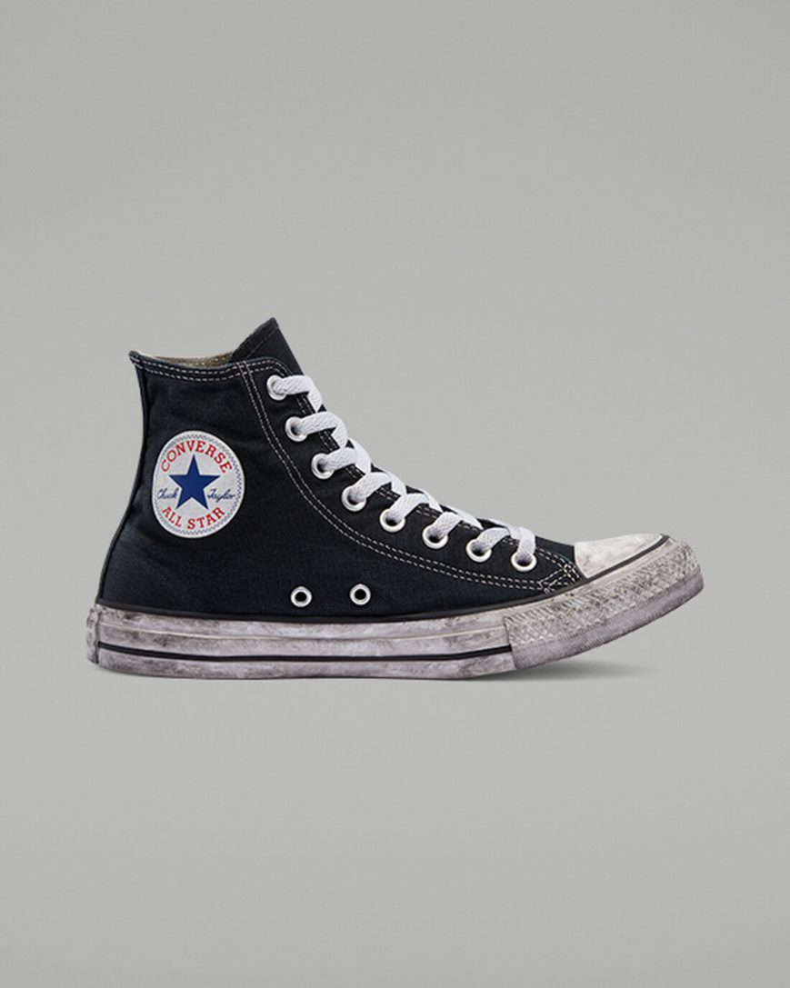 Tenisky Vysoke Converse Chuck Taylor All Star Platene Smoke Damske Čierne Biele | SK LSWJO7